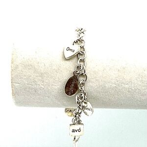 Sterling Grandmother Charm Bracelet